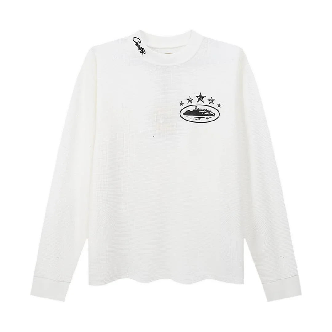 Luxuriöser Corteiz Schwarzer Unisex-Pullover, Weich & Stilvoll für Streetwear-Looks