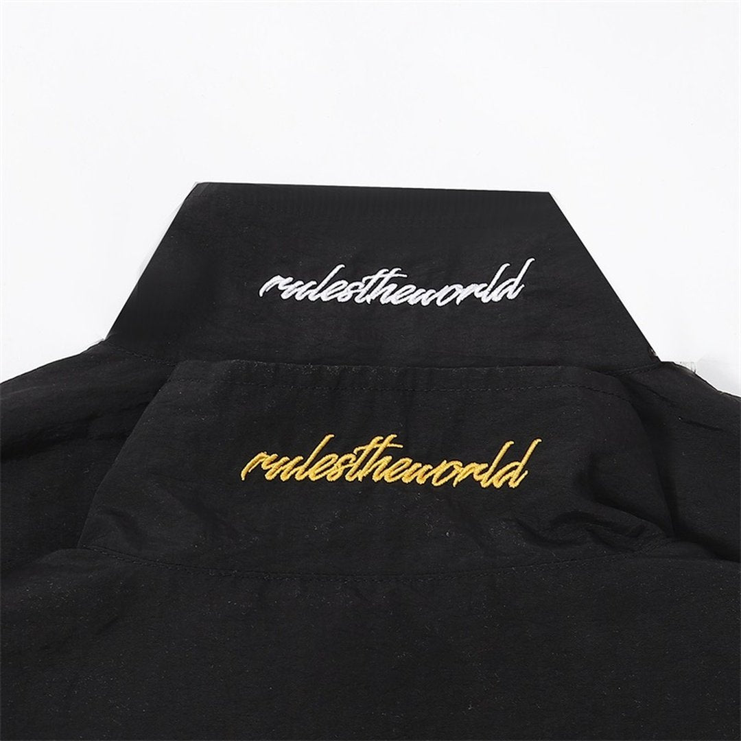 Corteiz Schwarzer Gelber Trainingsanzug Set – Stilvoller Streetwear Freizeitanzug für Herren